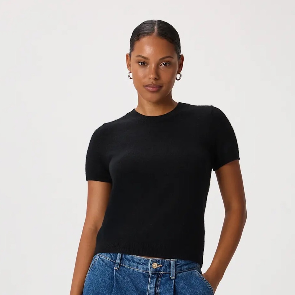 Quince Mongolian Cashmere Tee- Large